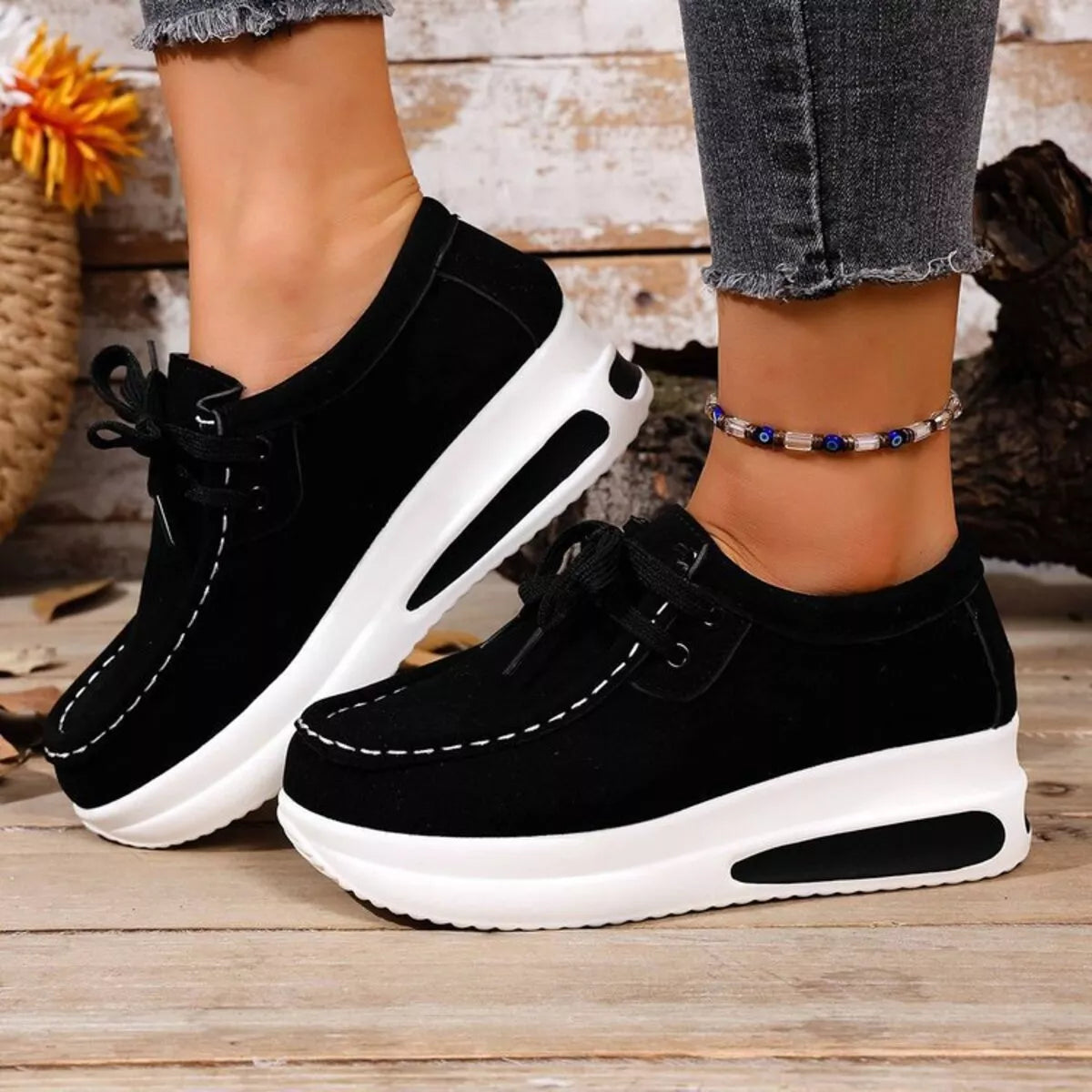 Kerry sneakers i läderlook
