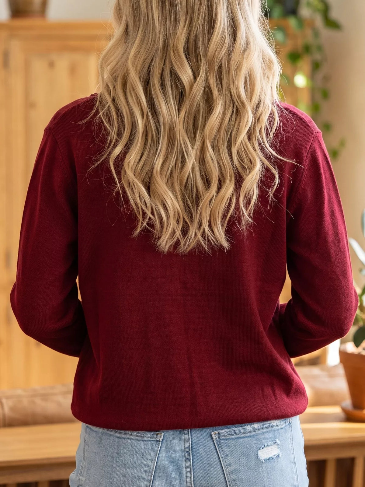 Mona cardigan med rosett
