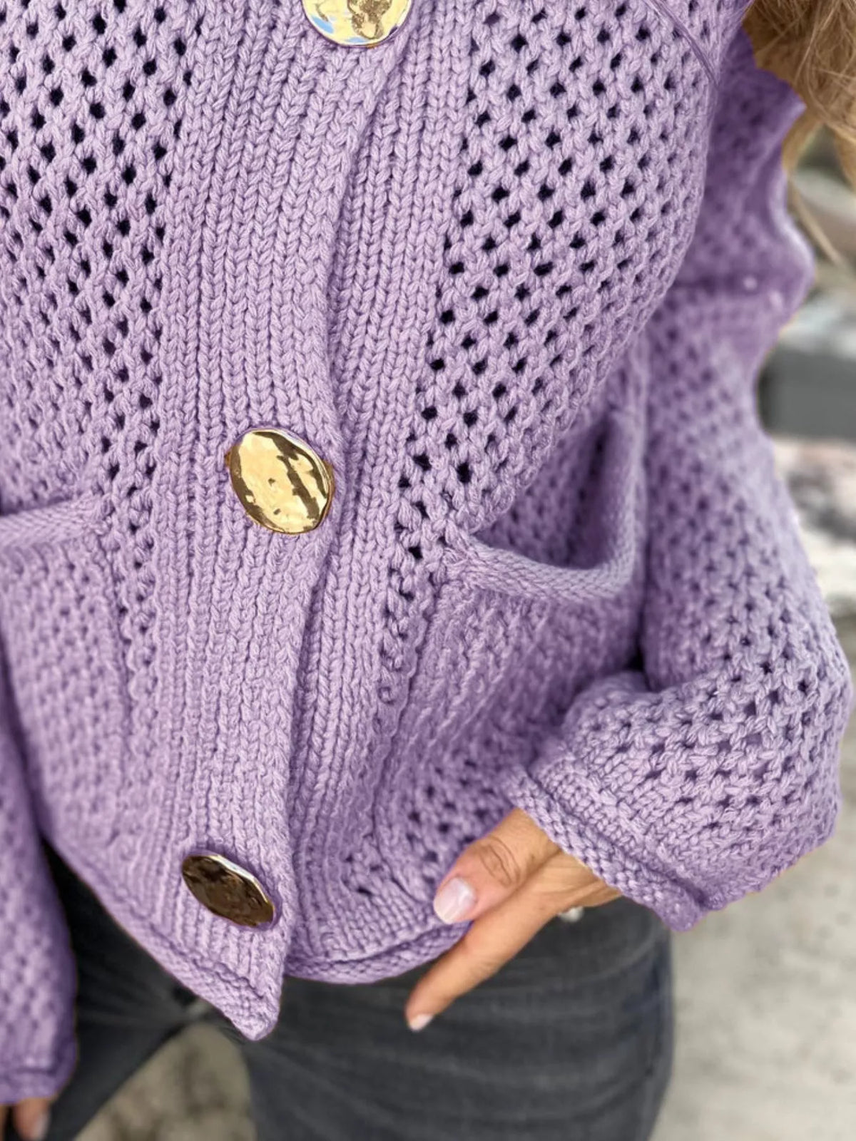 Verity virkad cardigan