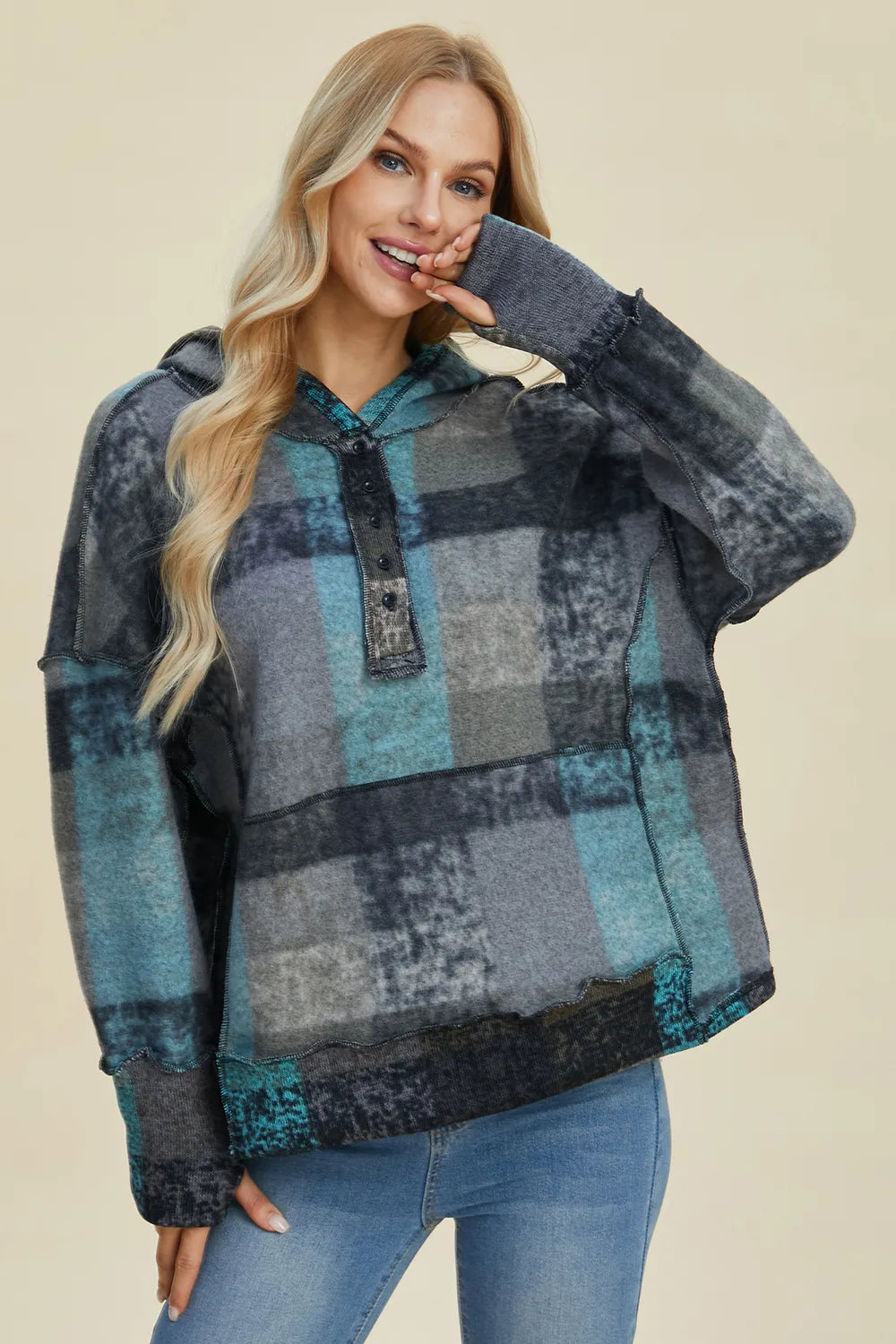 Amalia rutig hoodie