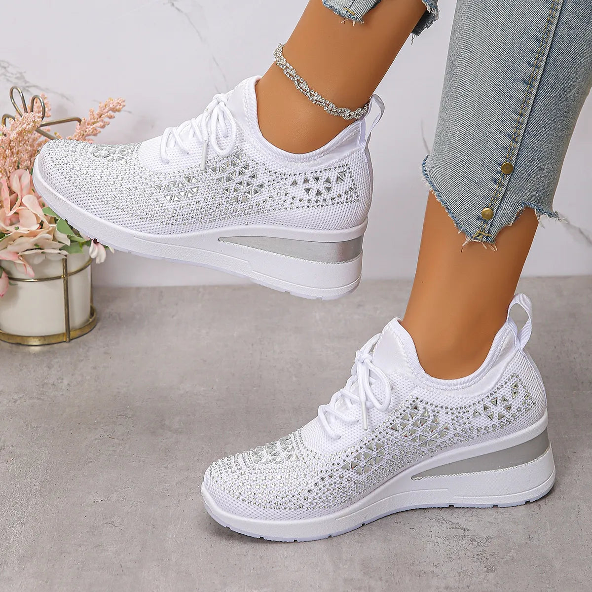 Luciana sneakers med strass
