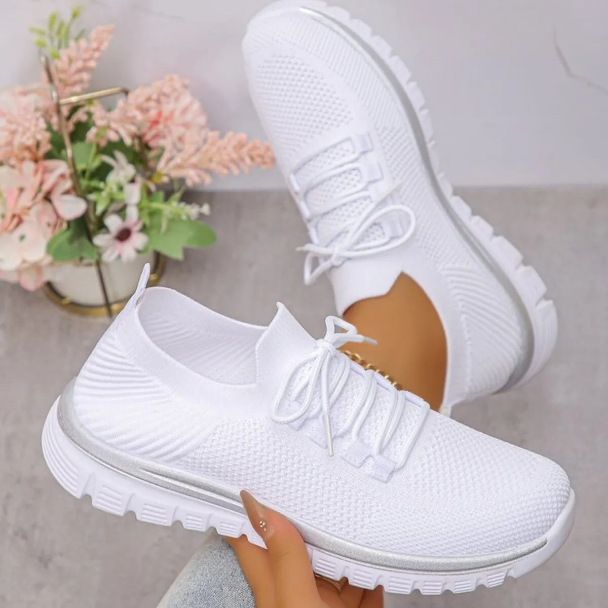 Fleurine sneakers i mesh