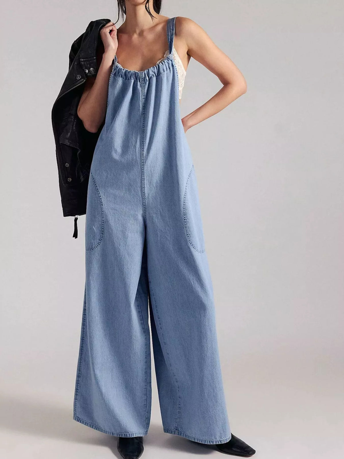 Doreen ärmlös jumpsuit, ljusblå