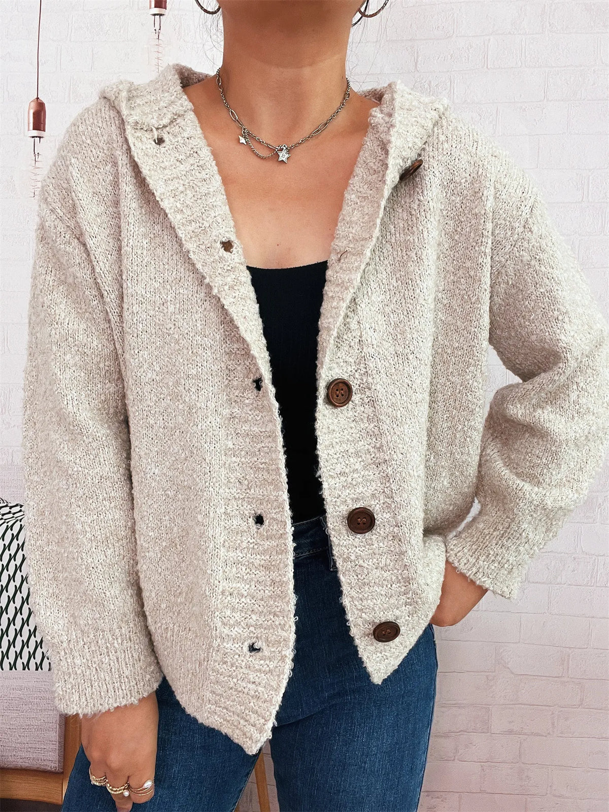 Benna cardigan med huva