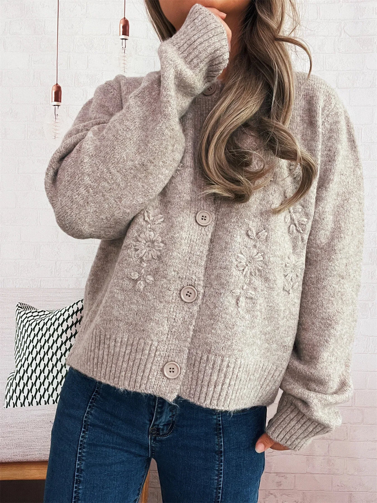 Angelina blommig cardigan