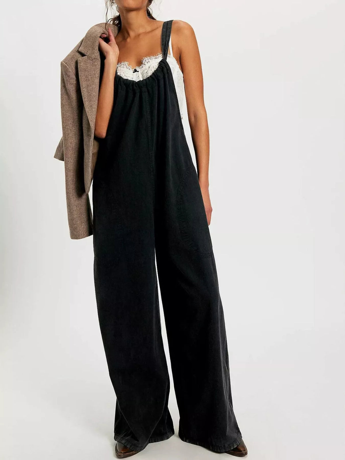 Doreen ärmlös jumpsuit, svart