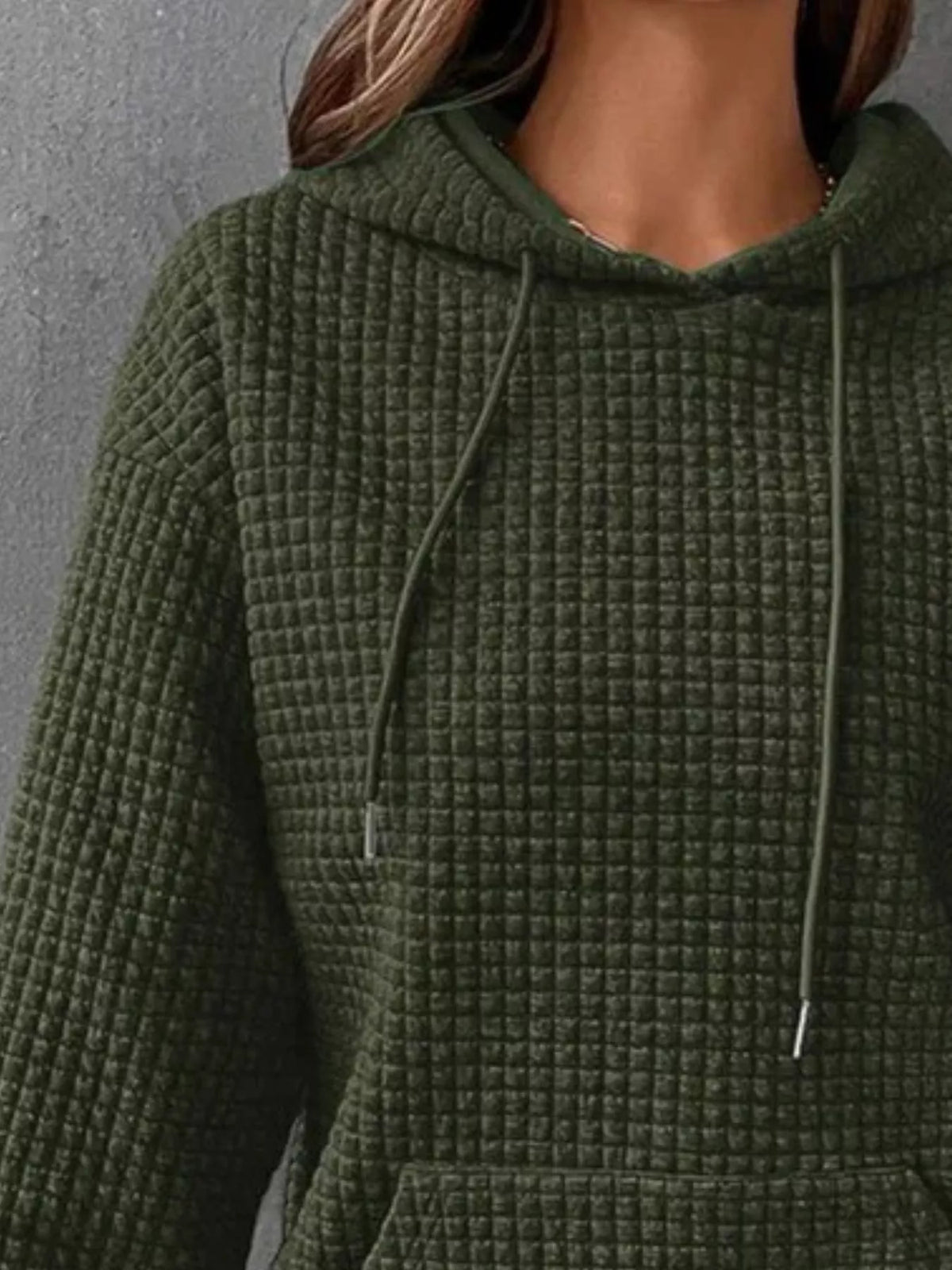 Elia texturerad hoodie