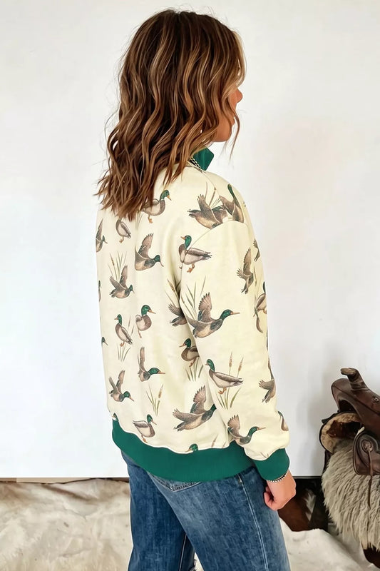 Beda sweatshirt med ankmotiv
