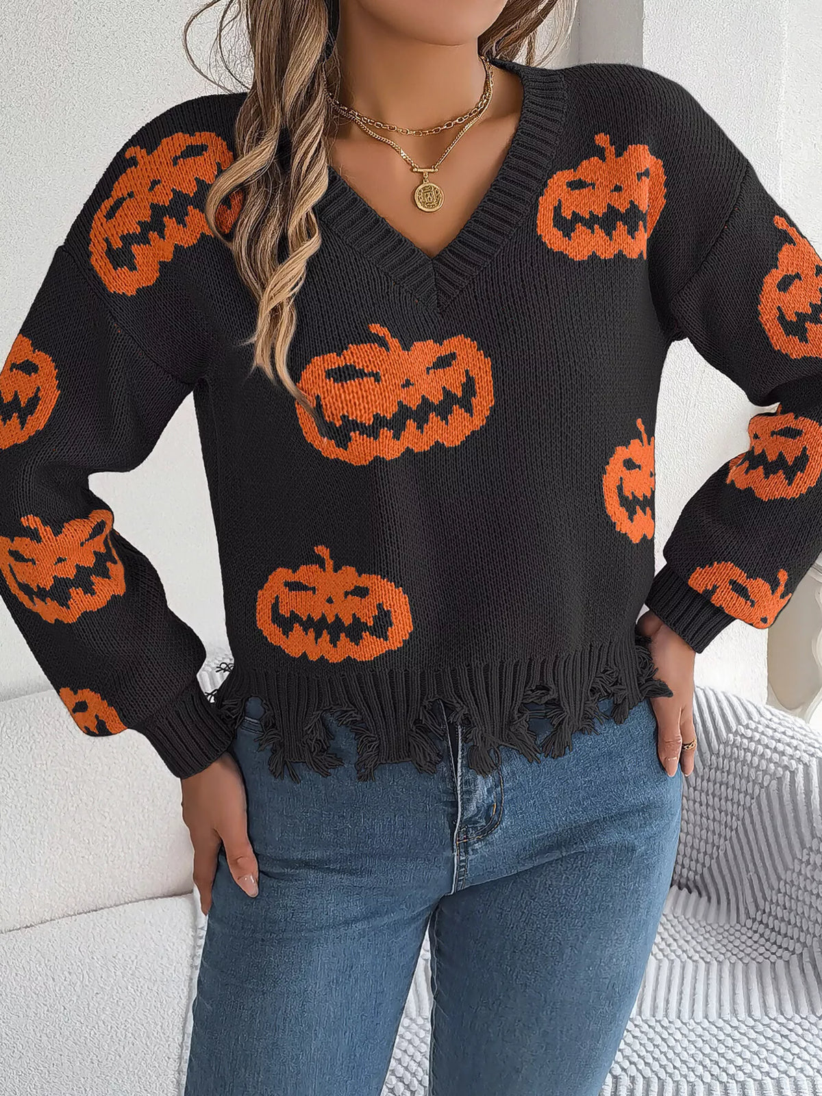 Doris tröja med pumpamotiv