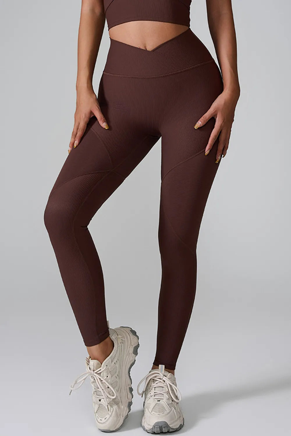 Hilma högmidjade leggings, brun