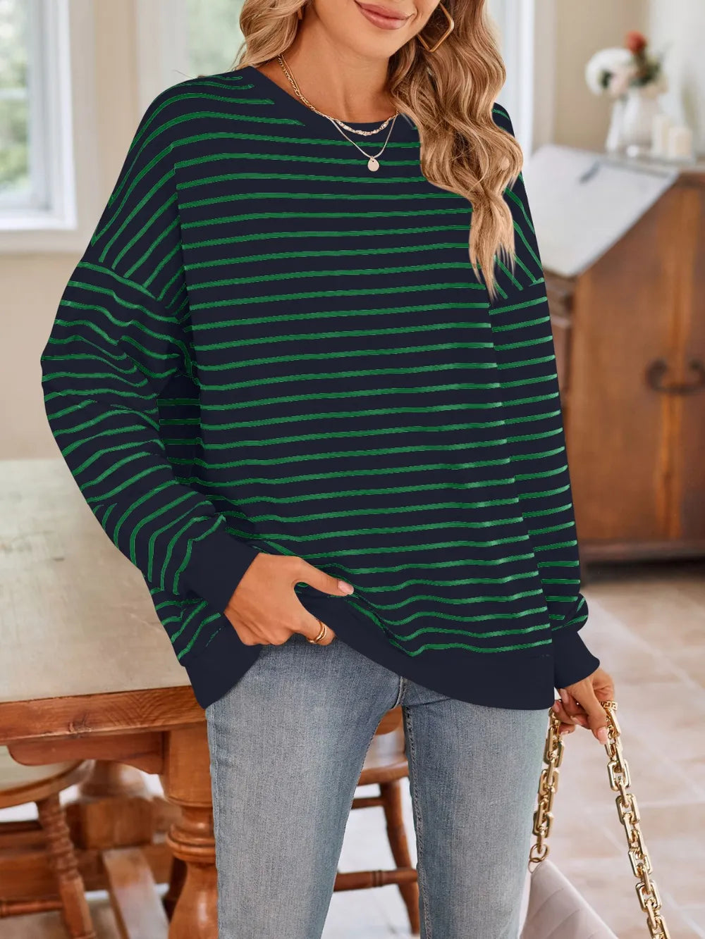Birgit randig sweatshirt