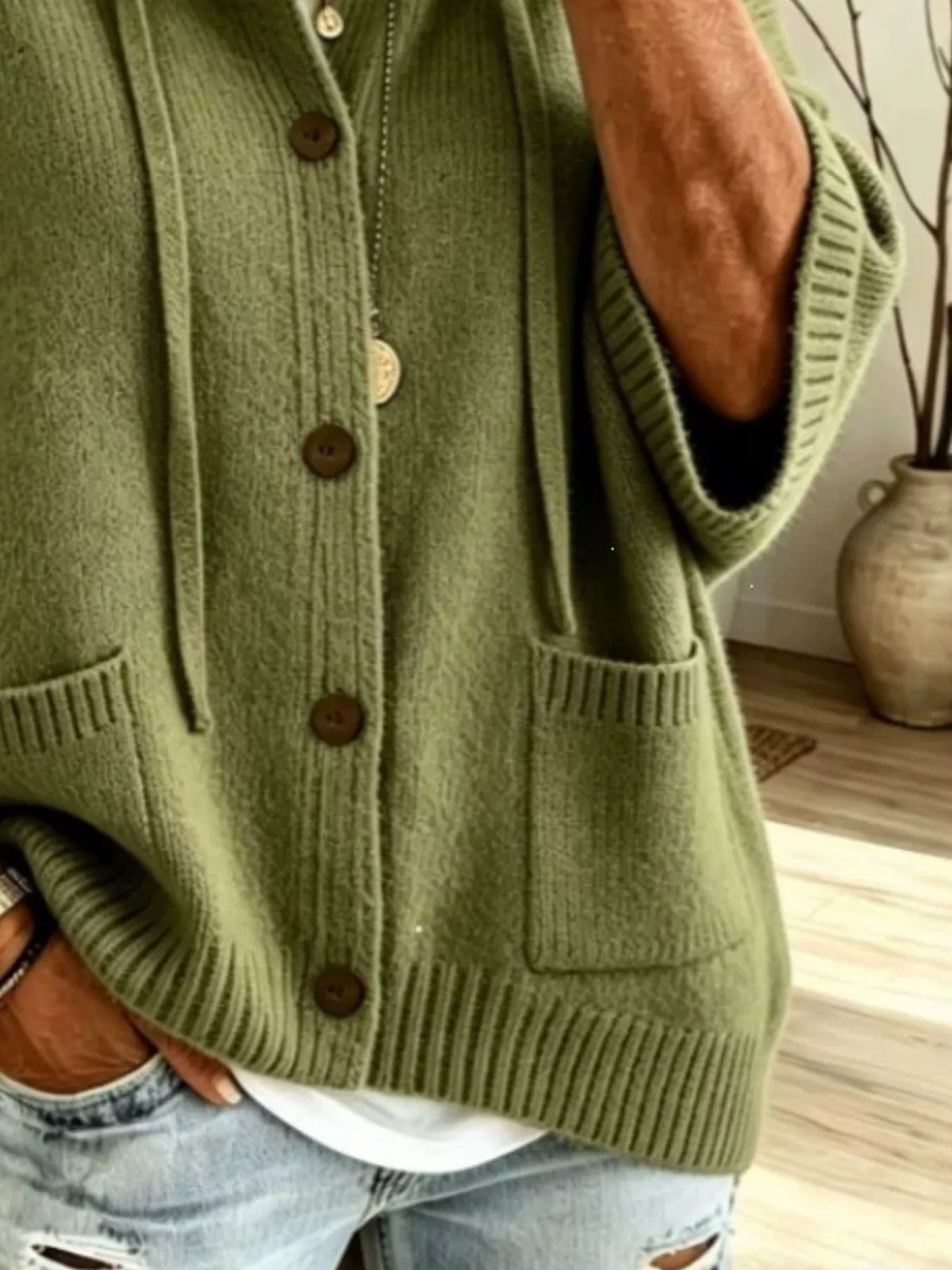 Gaia cardigan med knytning