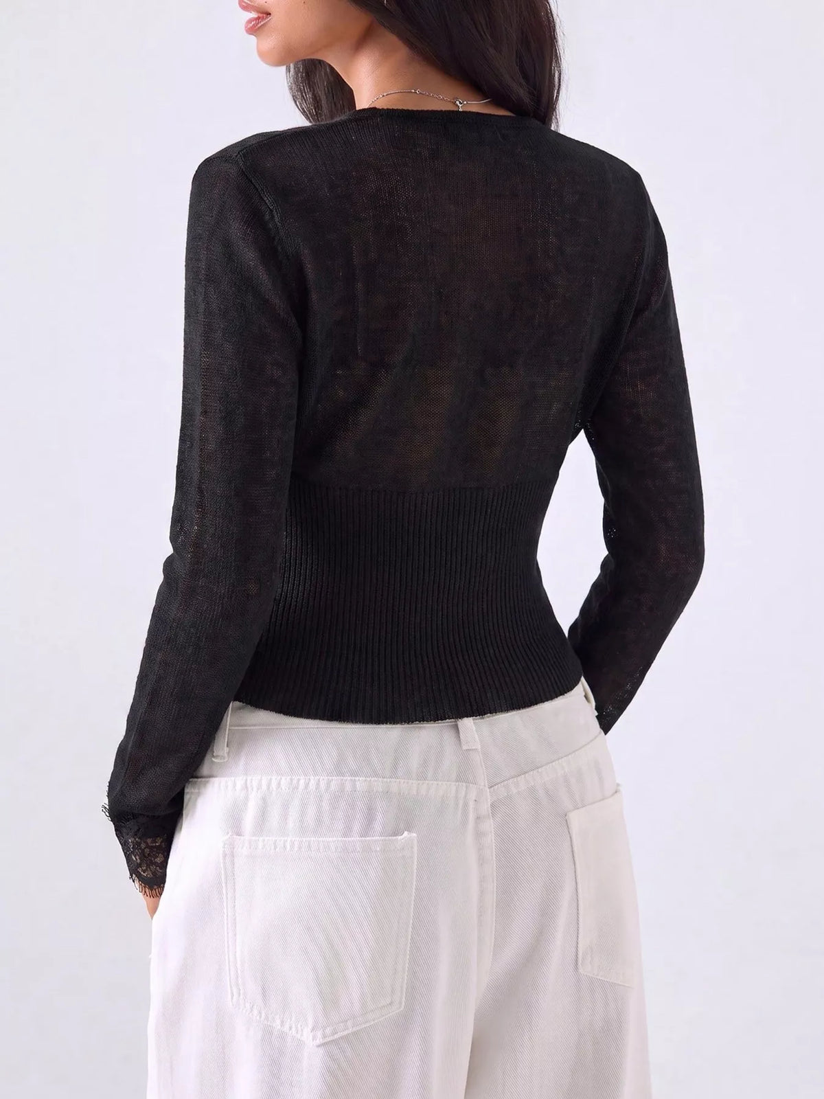 Brisa spetskantad cardigan