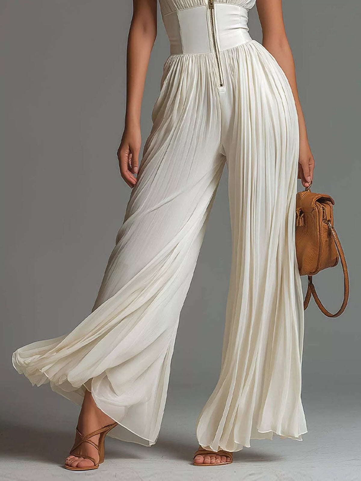 Satu plisserad jumpsuit