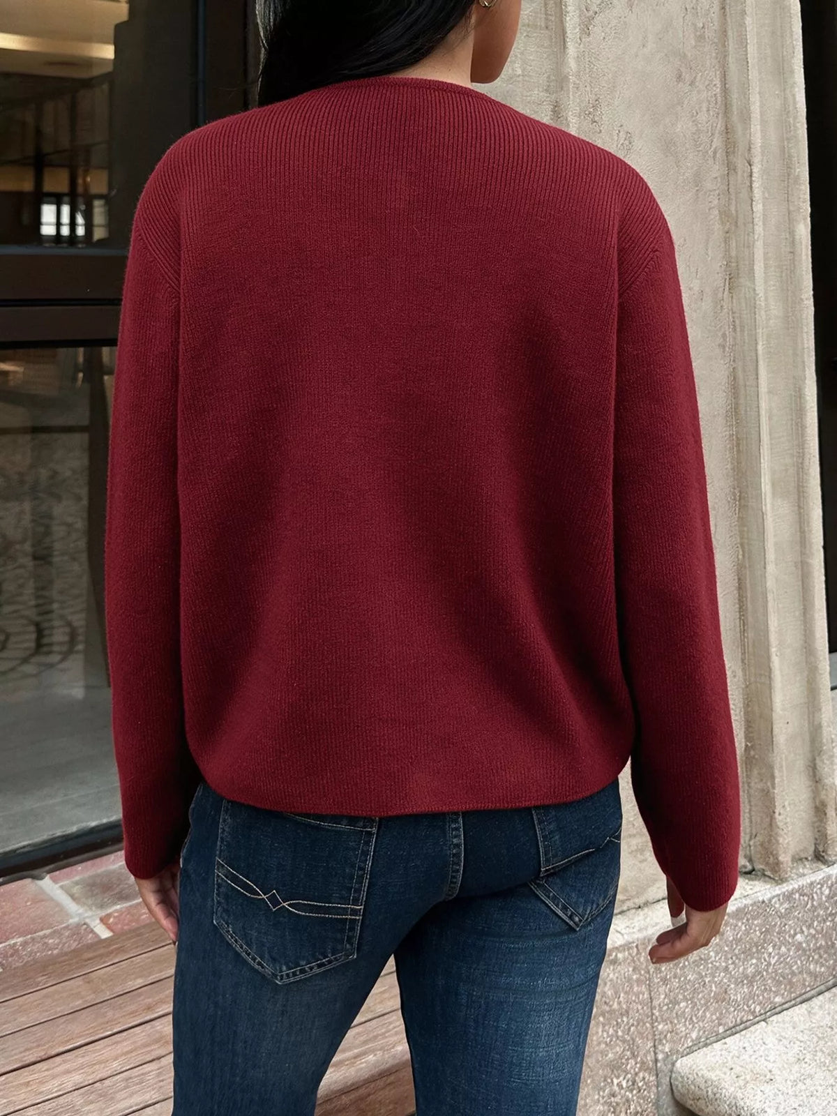 Ottilia cardigan med rosett