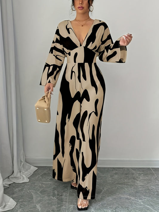 Albina jumpsuit med abstrakt tryck