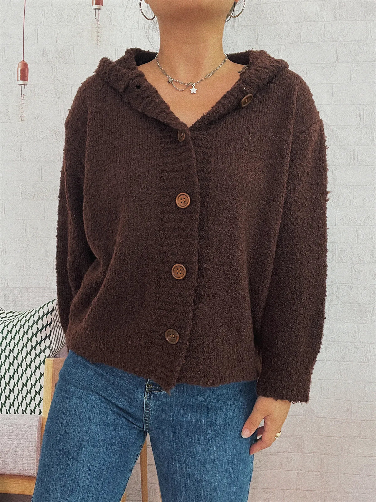 Benna cardigan med huva