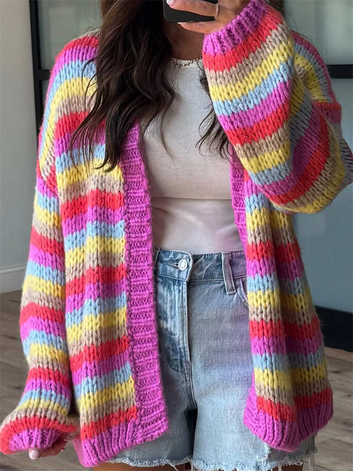 Ruby randig cardigan