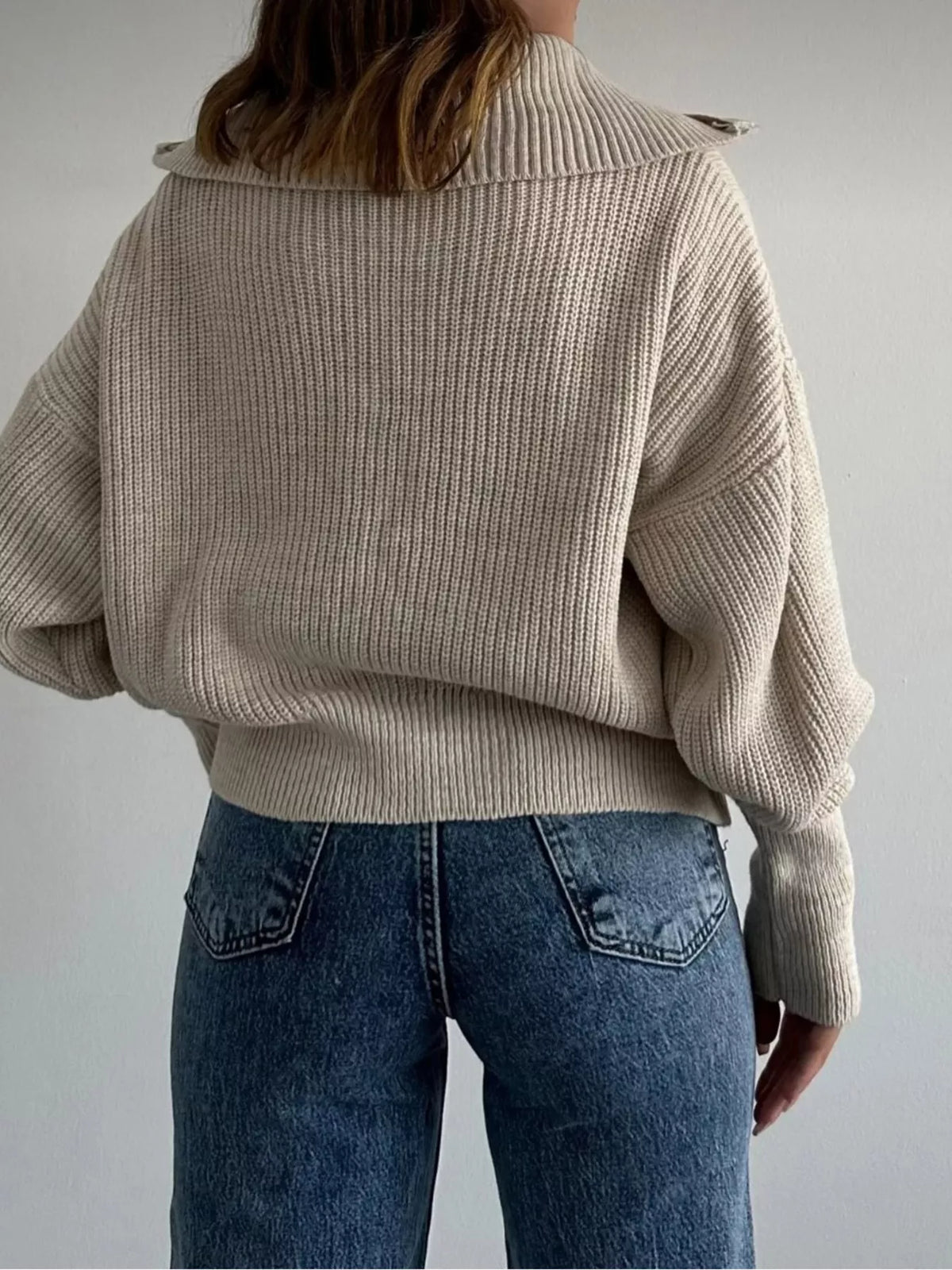 Oda ribbstickad cardigan