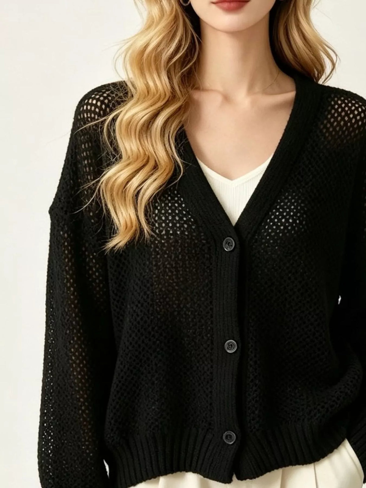 Solbritt v-ringad cardigan