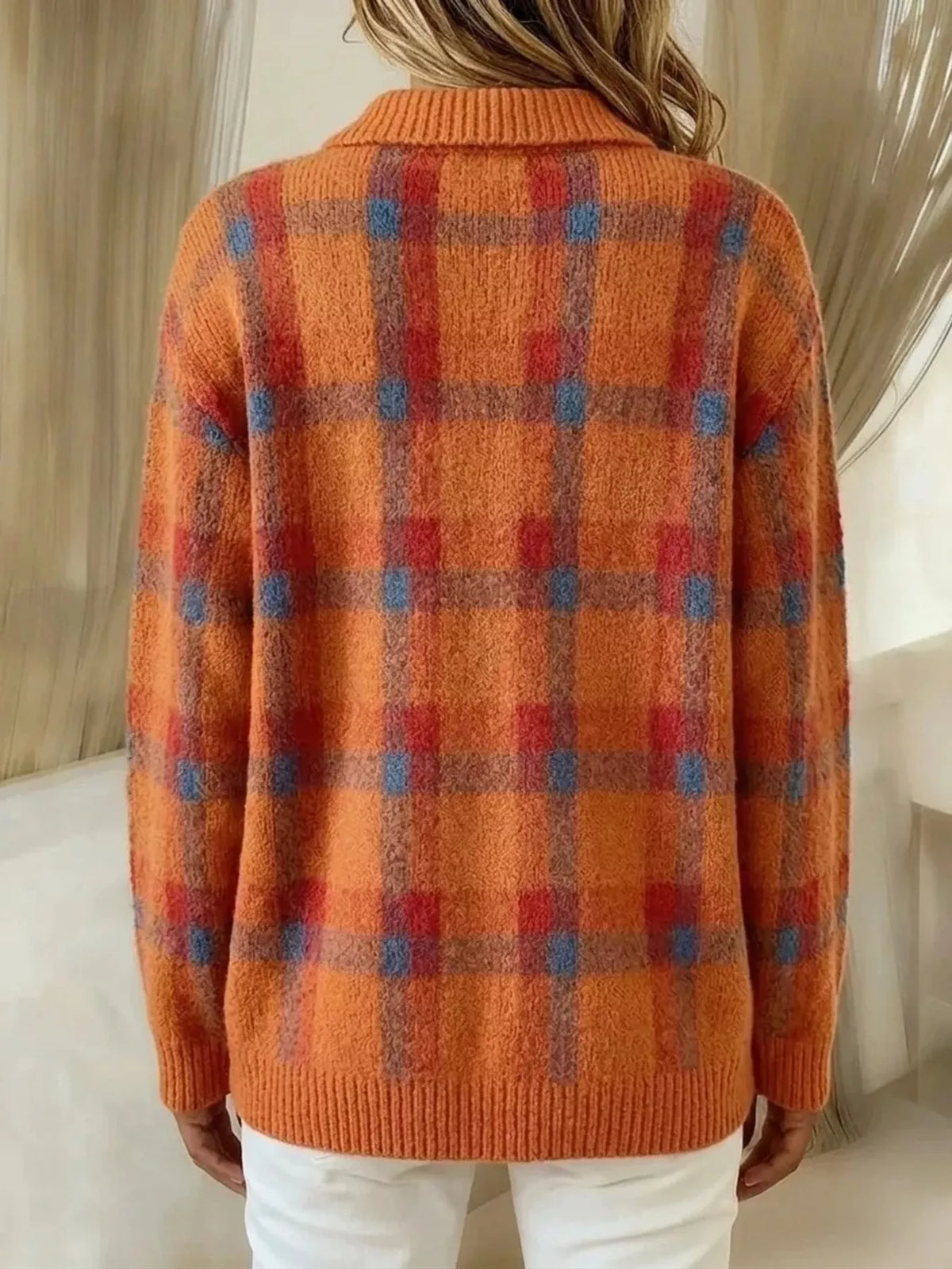 Azra rutig cardigan