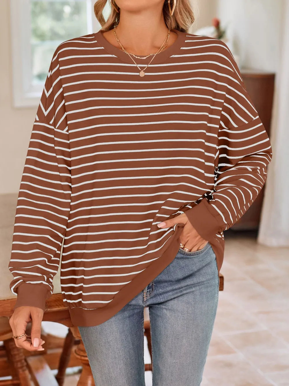 Birgit randig sweatshirt