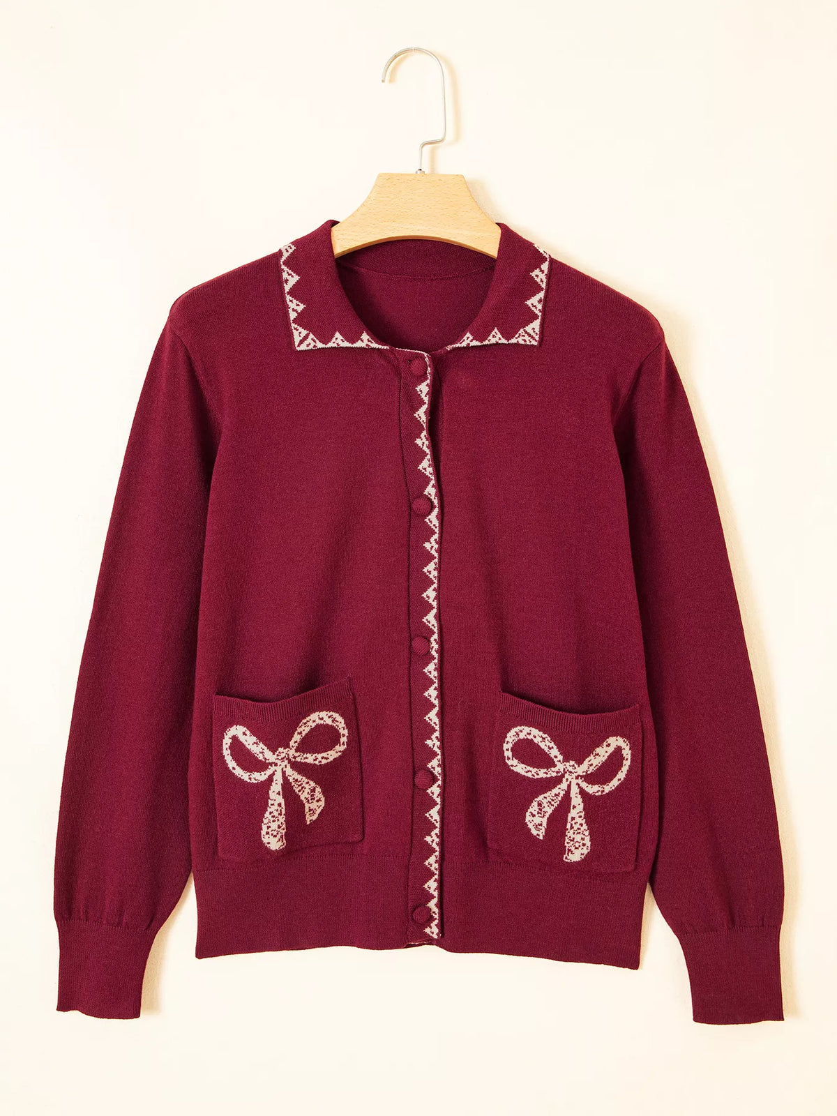 Mona cardigan med rosett