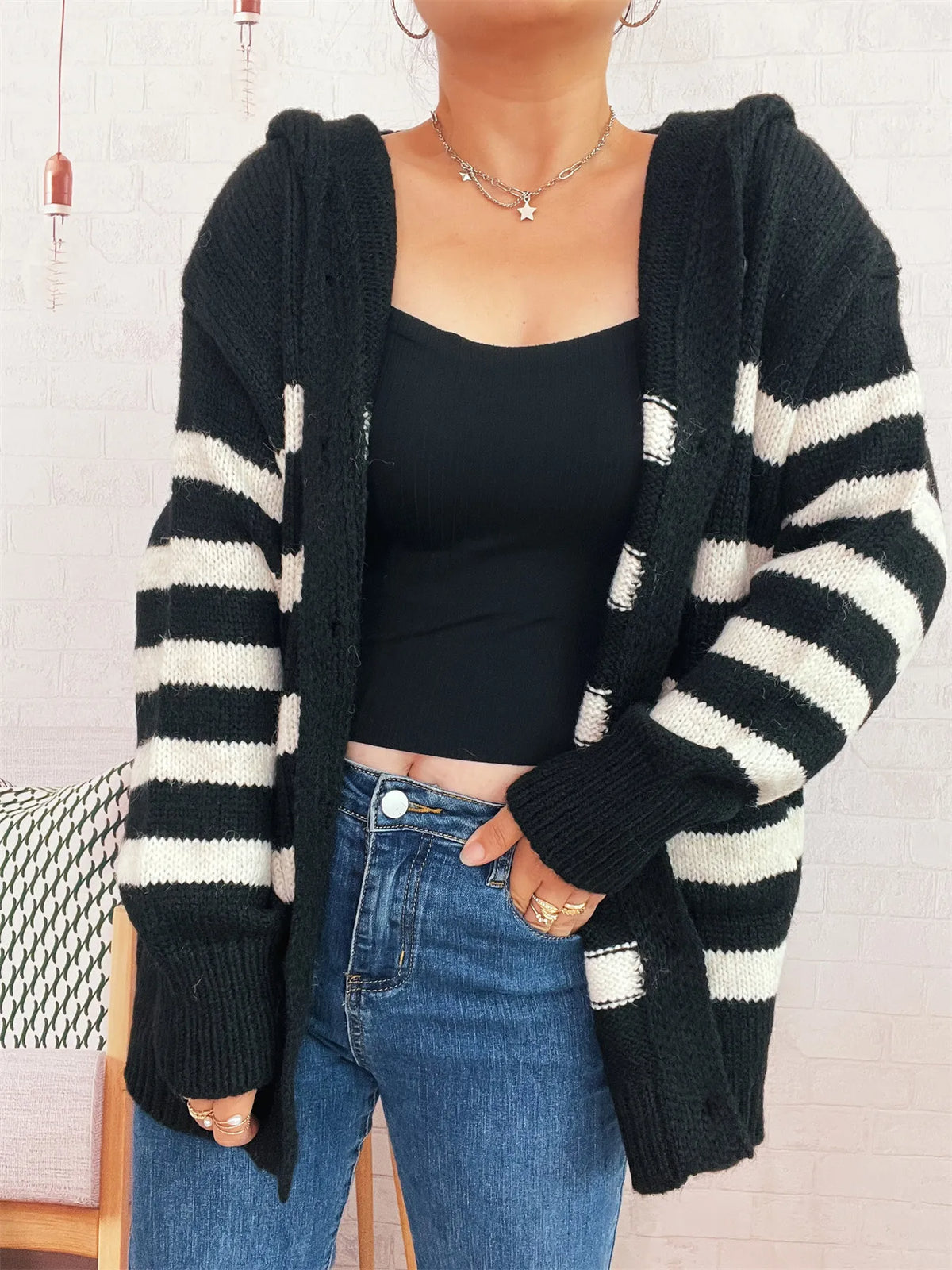 Nayla randig cardigan