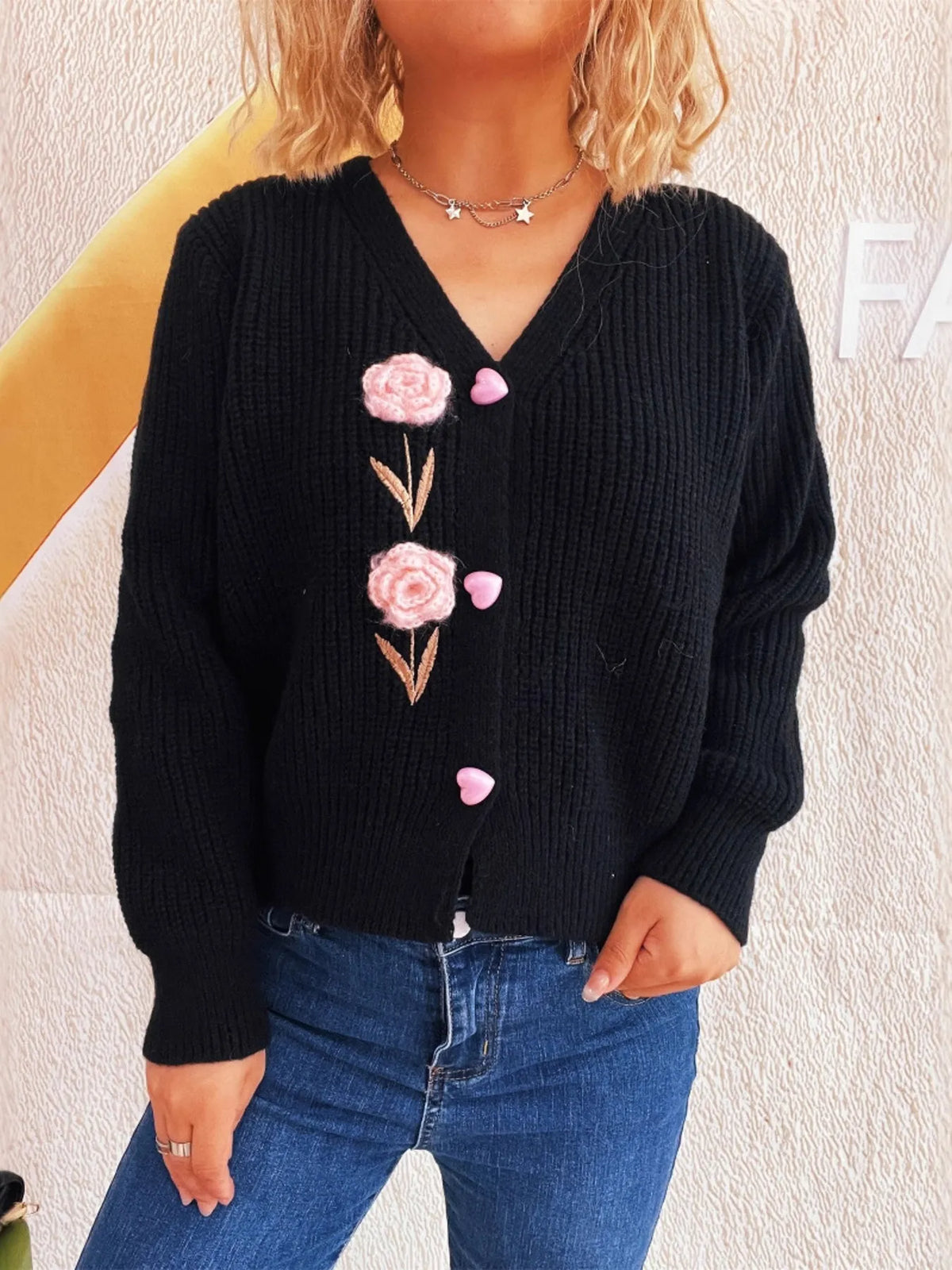 Sienna blommig cardigan