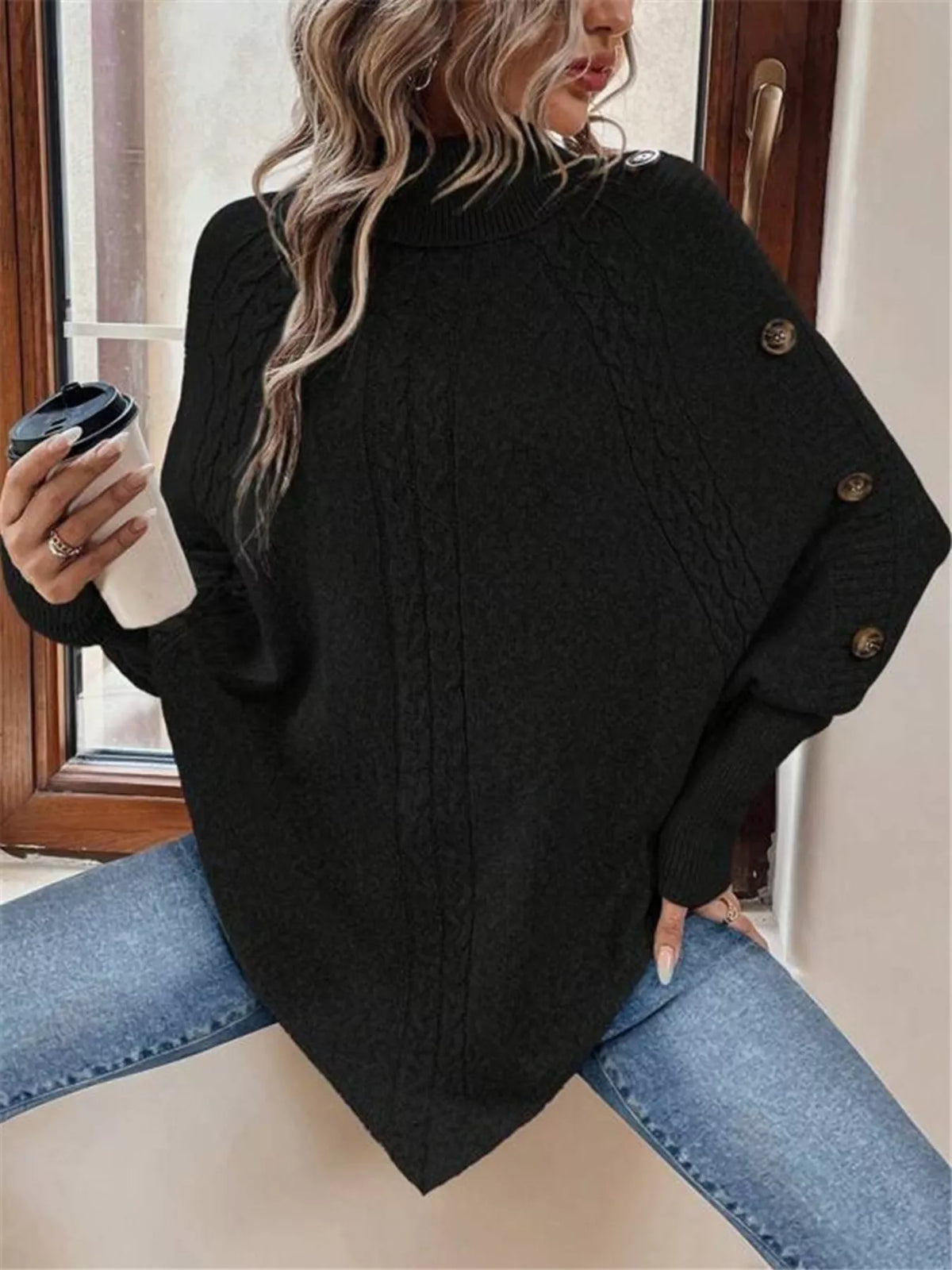 Femke kabelstickad tröja