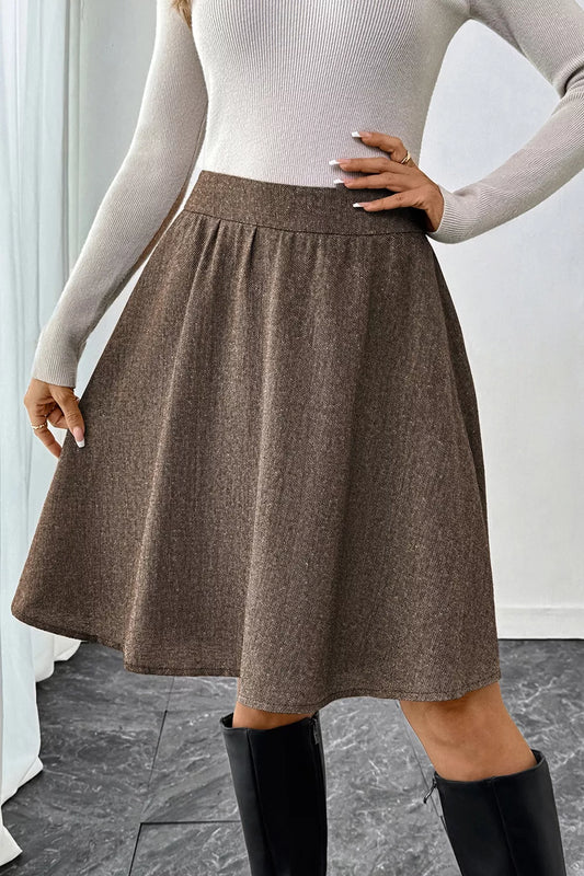 Inka a-linjeformad kjol, taupe