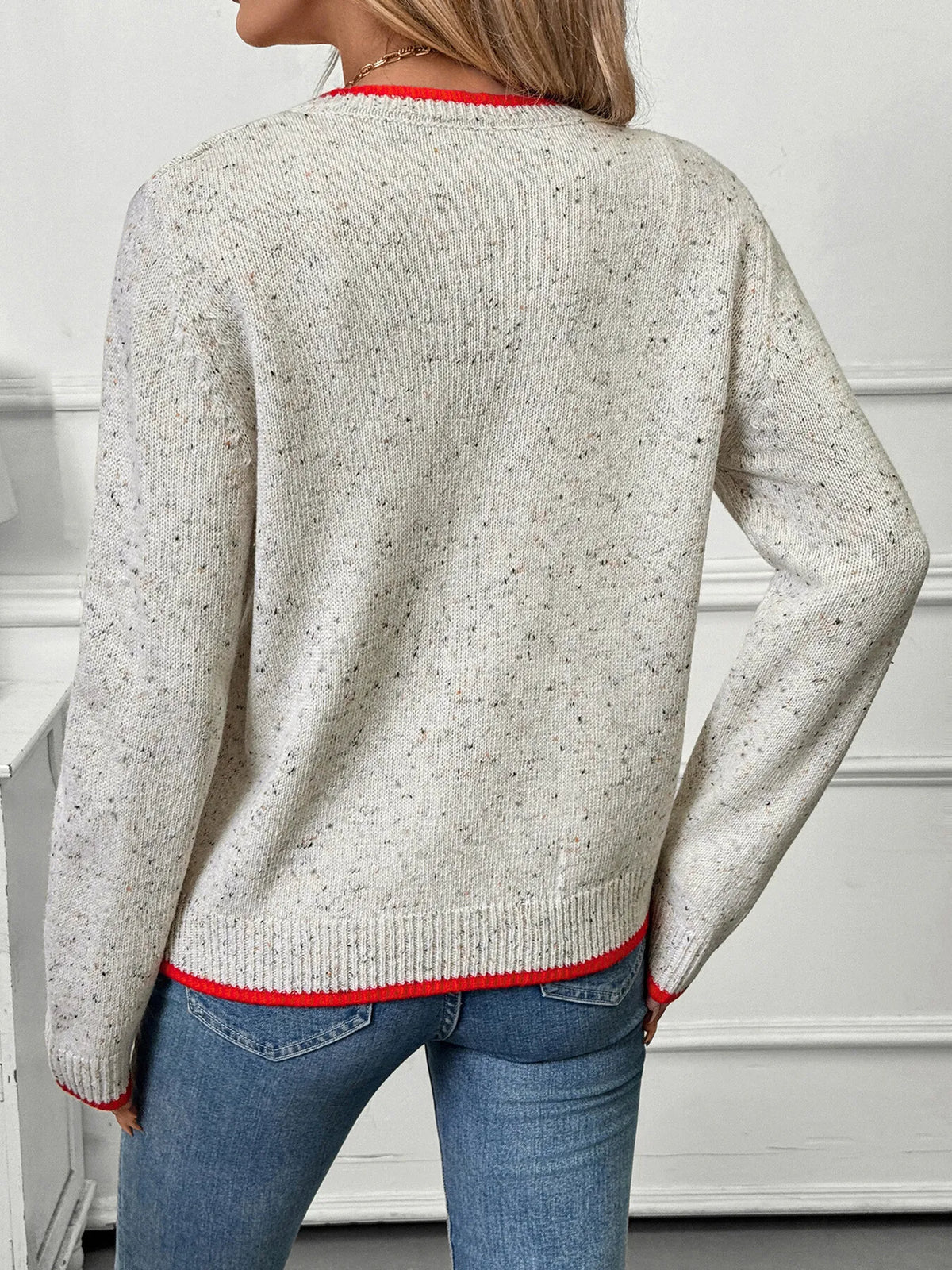 Loredana ribbstickad cardigan