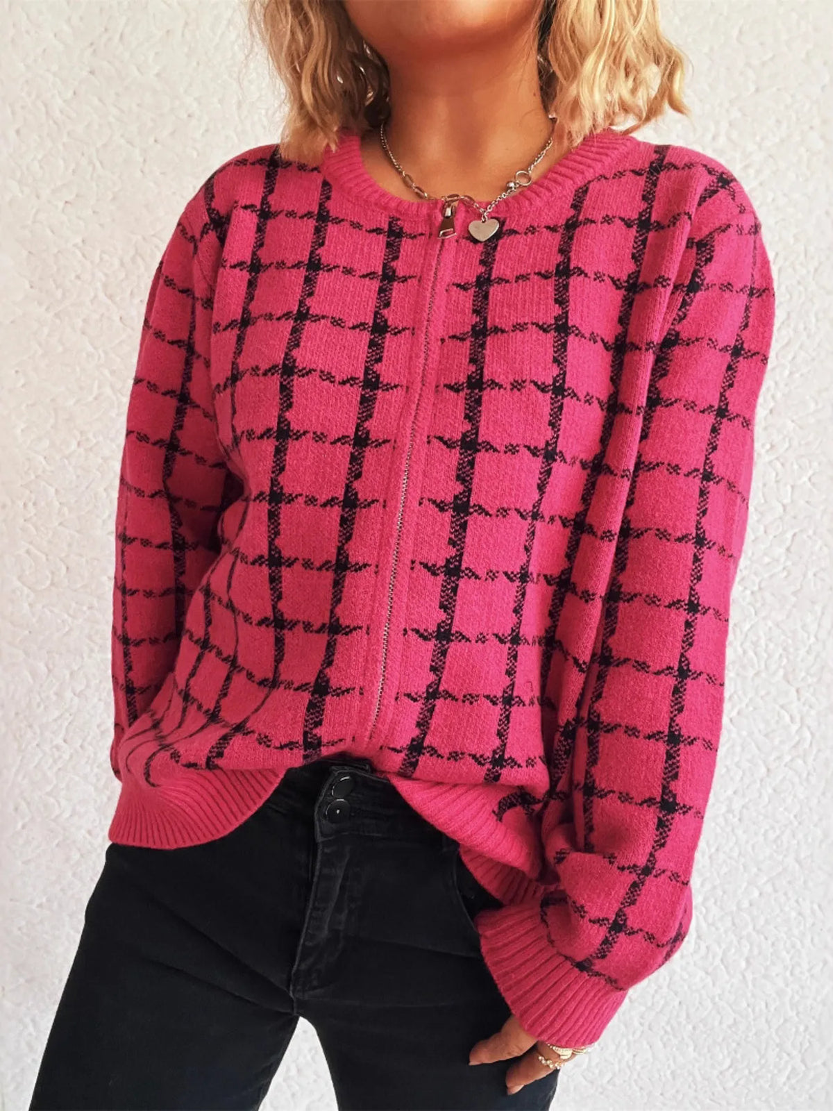 Holly rutig cardigan