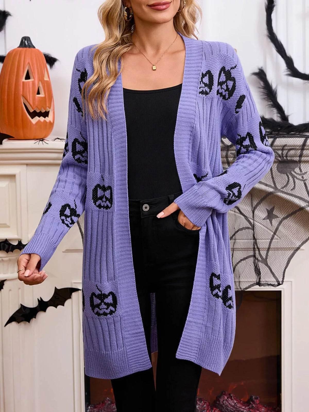 Belina cardigan med pumpamotiv