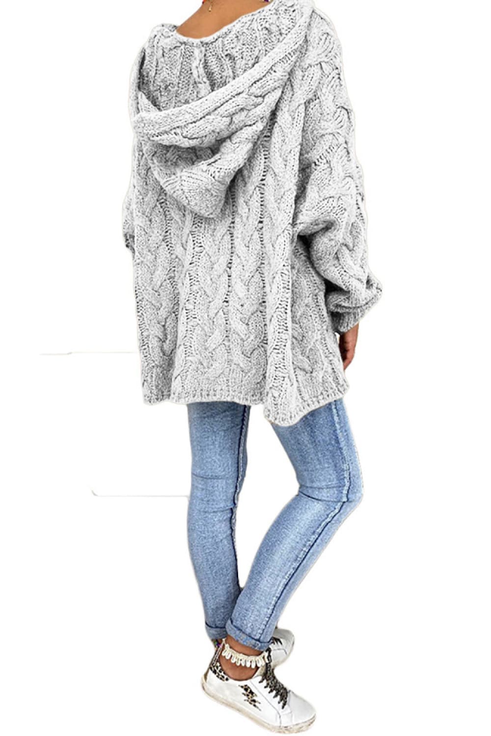 Trixie kabelstickad hoodie