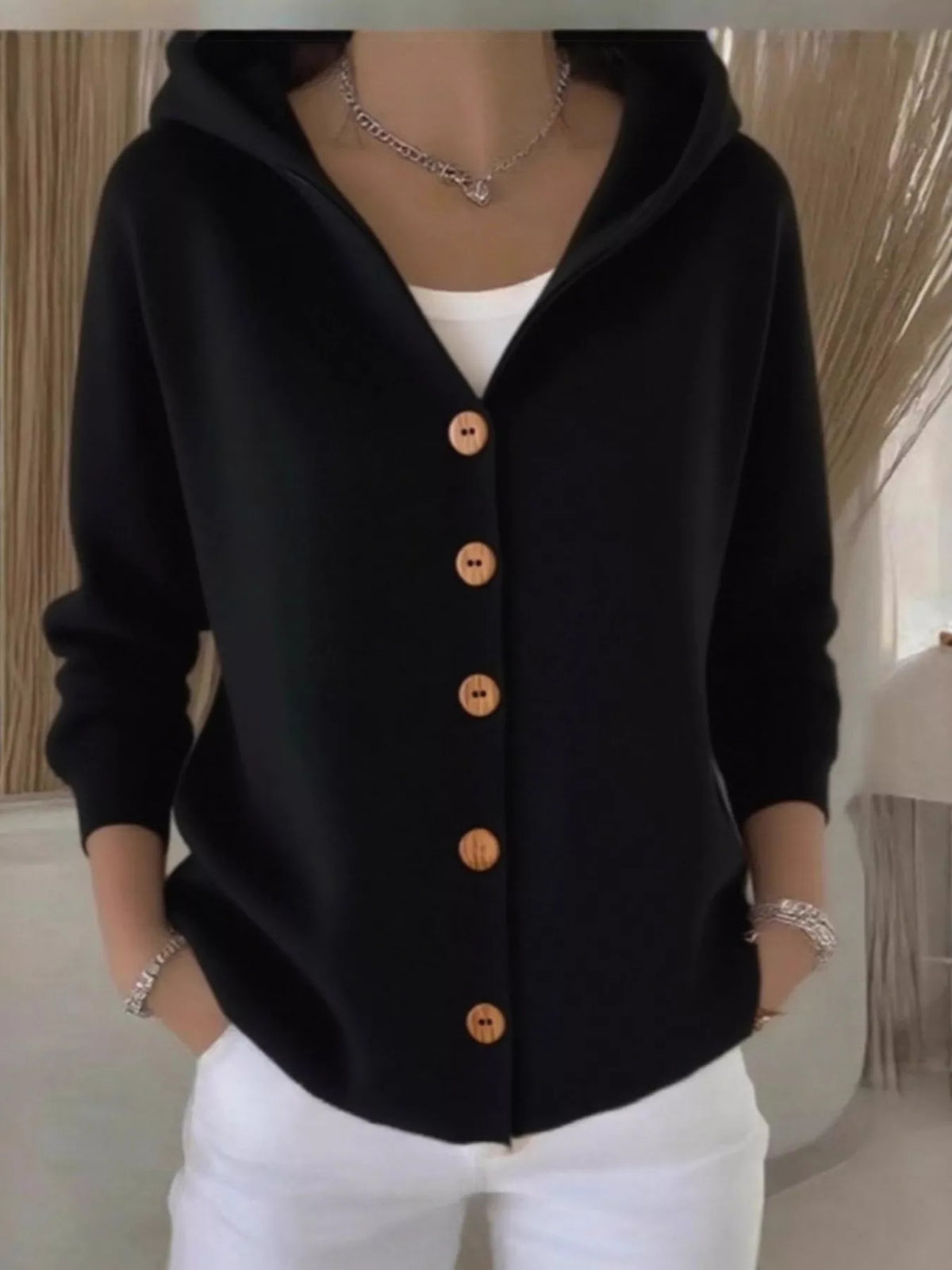 Dolly knäppt cardigan, svart