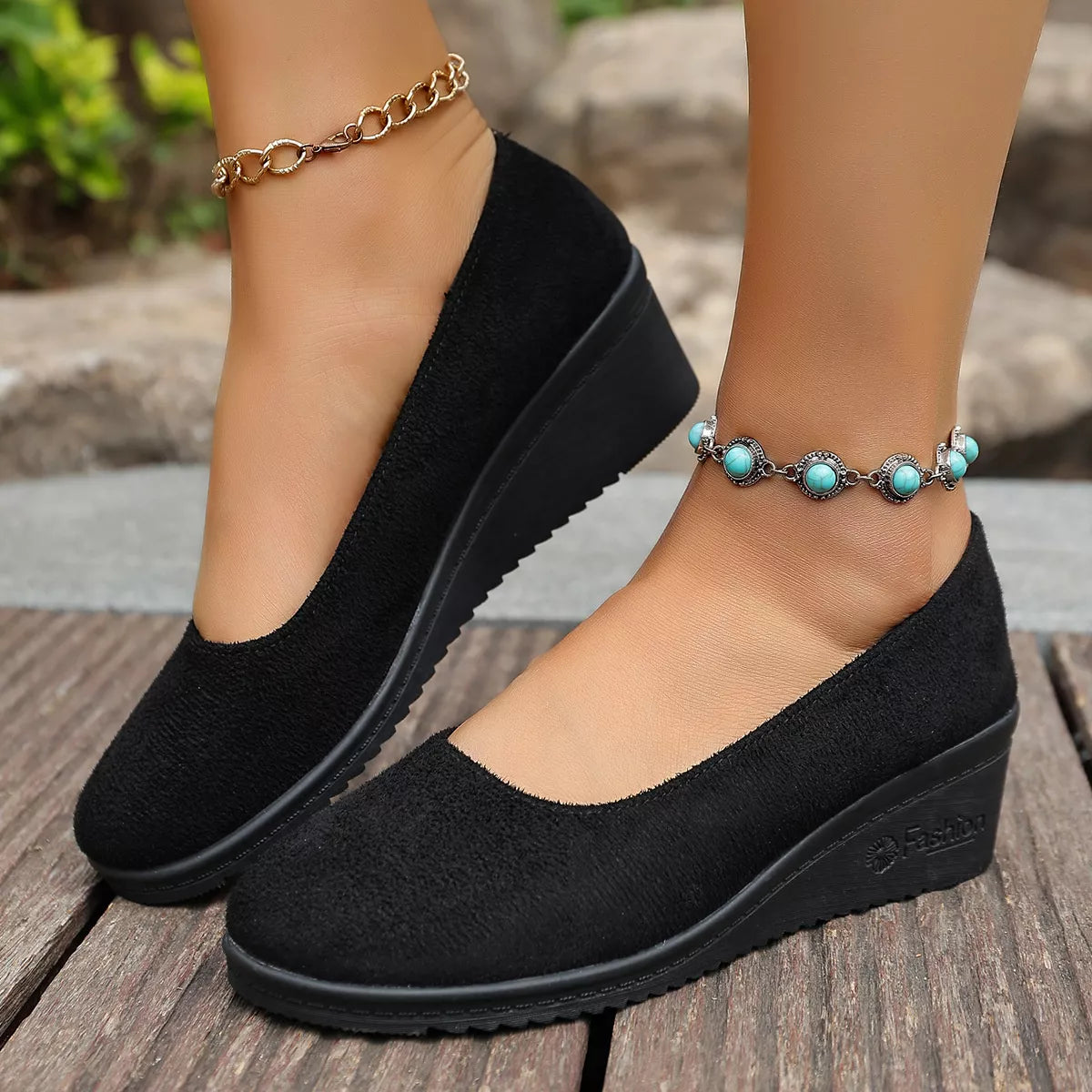 Audrey loafers i läderlook