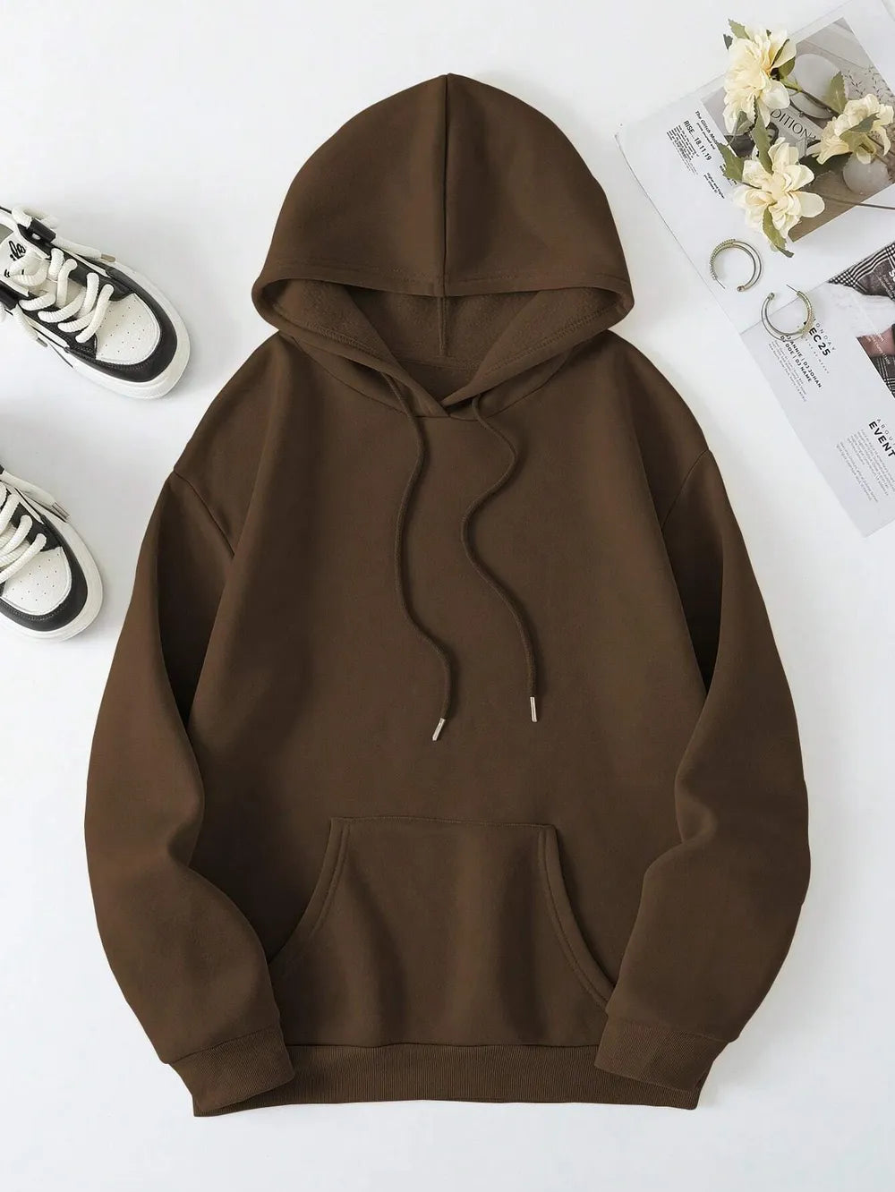 Elfrida hoodie med texttryck