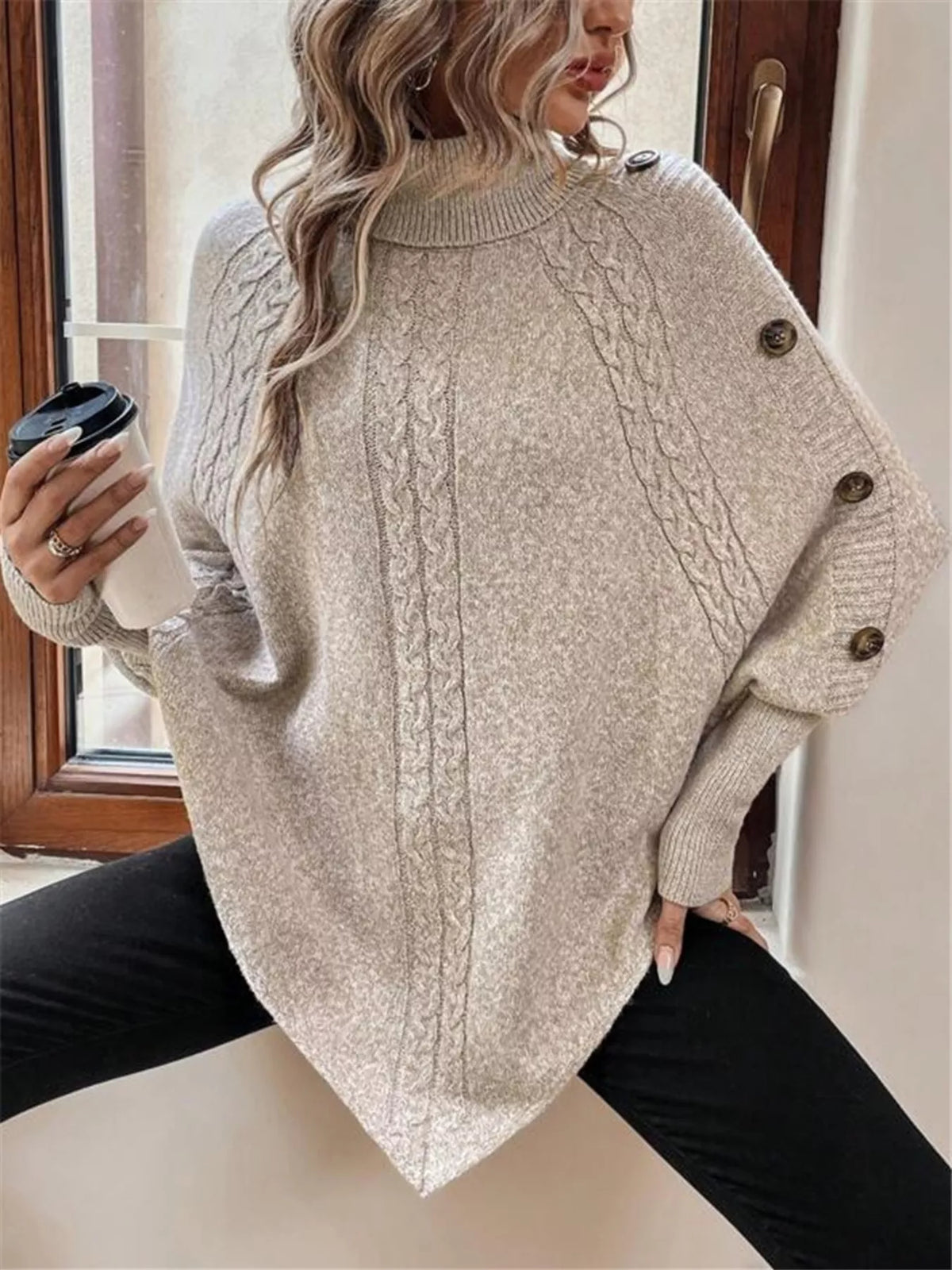 Femke kabelstickad tröja