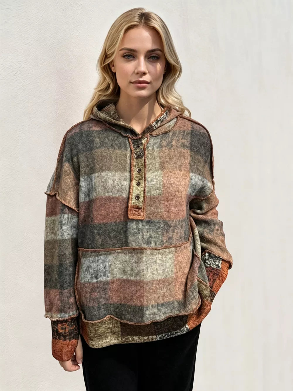 Amalia rutig hoodie
