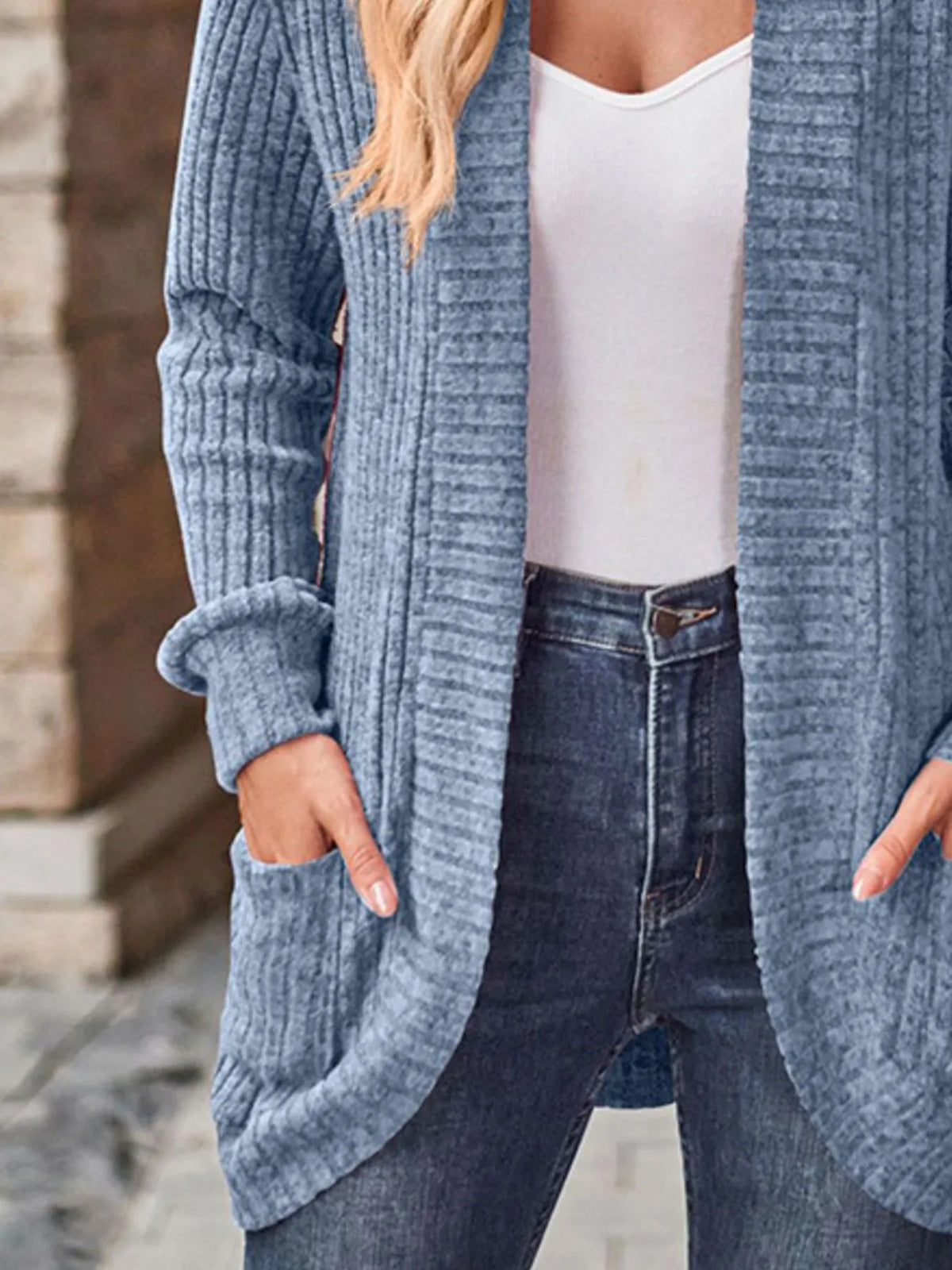 Nadja ribbstickad cardigan