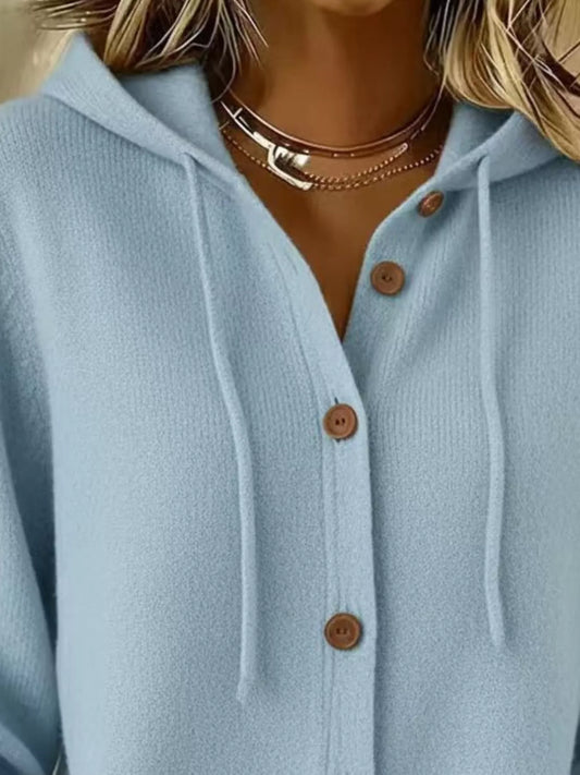 Serena cardigan med huva