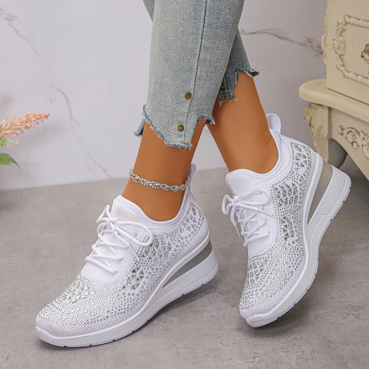 Luciana sneakers med strass