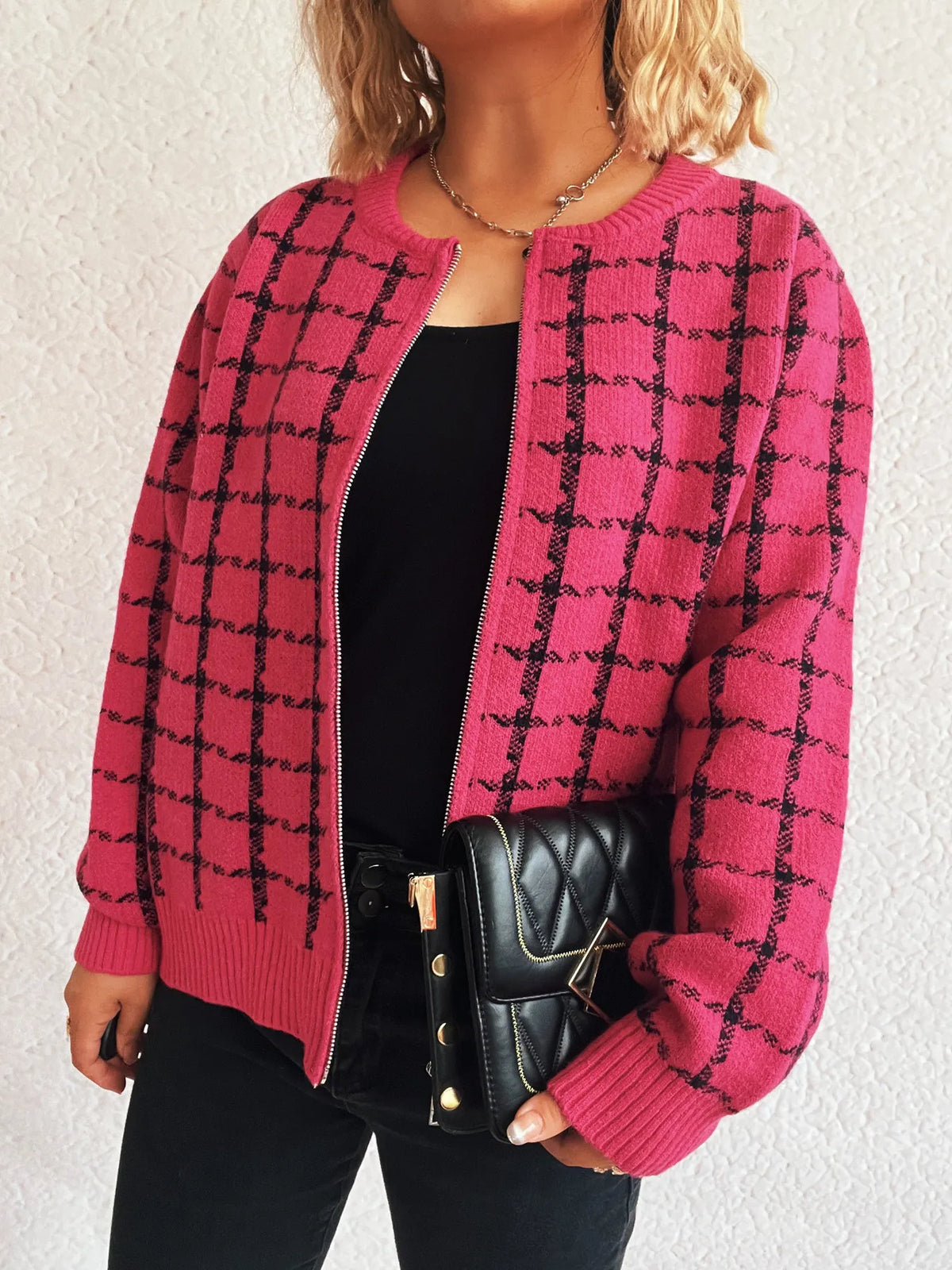 Holly rutig cardigan
